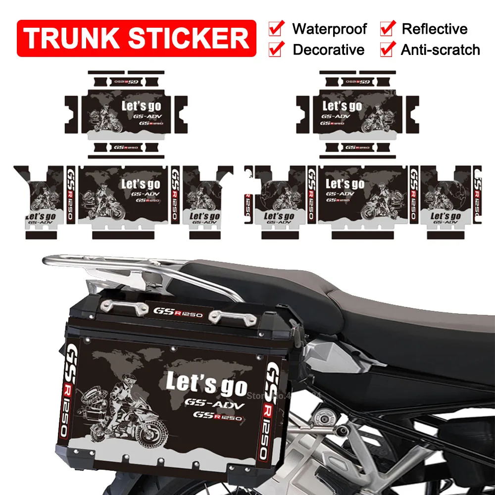 

R1250GS Adventure Motorcycle Aluminum Box Stickers For BMW R1200GS LC ADV 2014-2023 Top Case Saddlebag Pannier Decorative Decals