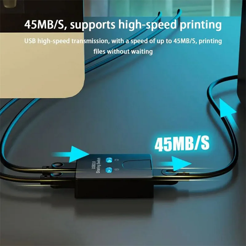 USB2.0 2 Ports Hub USB Switch Printer Sharer Two Computers Splitter U In Share Printer Disk Device Share 2 Usb USB 1out 1 H9S3.