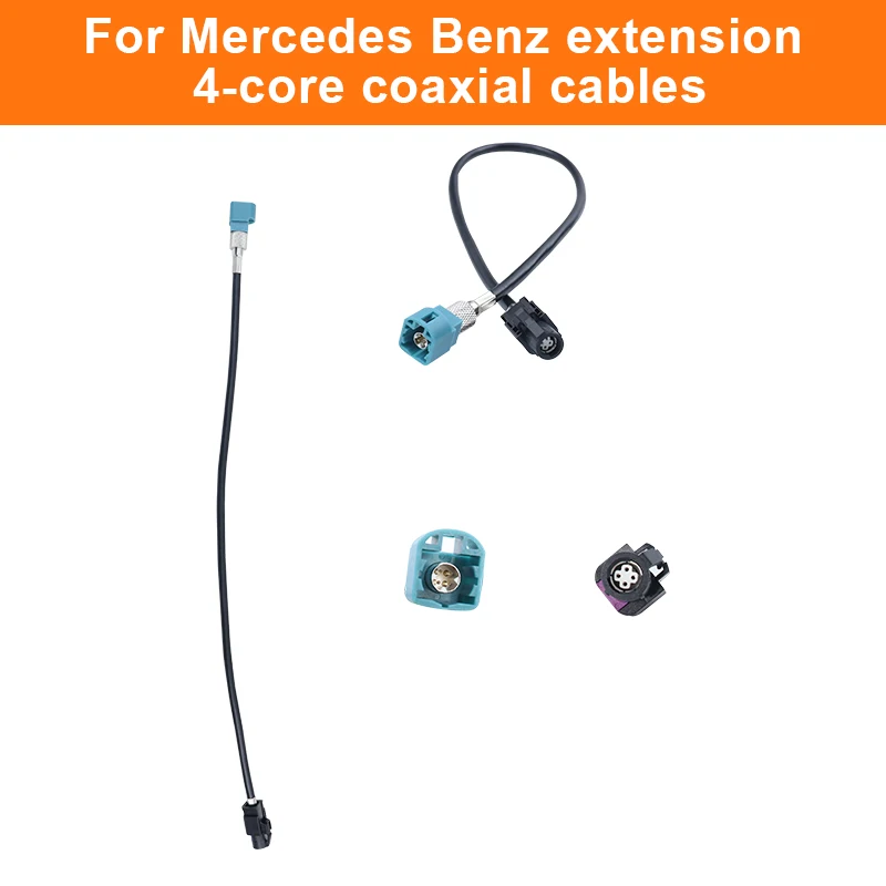 For Mercedes Benz extension 4-core coaxial cables Car coaxial connector Fakra HSD LVDS 4pin Ztype male female crimping suitable