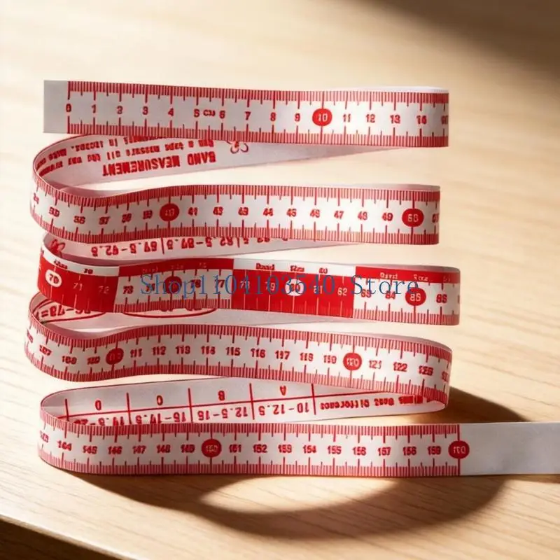 02DC Garment Fitting Measuring Tape Set with Bra Size References, Easy-to-See Red Indicators, Flexible Form, and Space-Saving