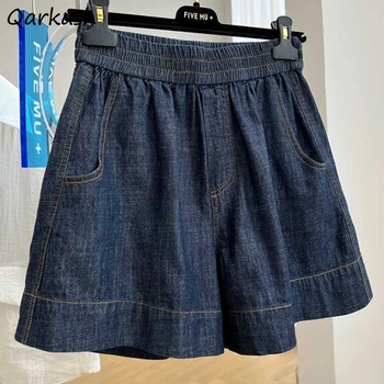 女性用ワイドレッグジーンズ,伸縮性,単色,韓国スタイル,トレンディ,シンプル,ストリートウェア,ヴィンテージ,サマー,y2kバギー,シック