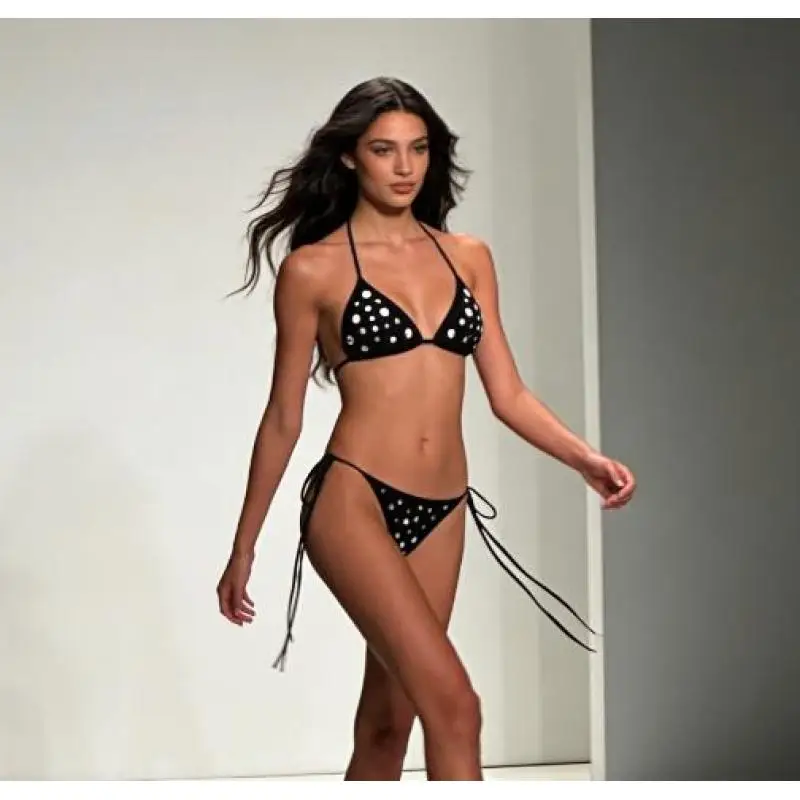 

Street Y2K Cross Hot Diamond Bikini Split Tie Sexy Swimsuit European and American Cross border New Personalized Bikini