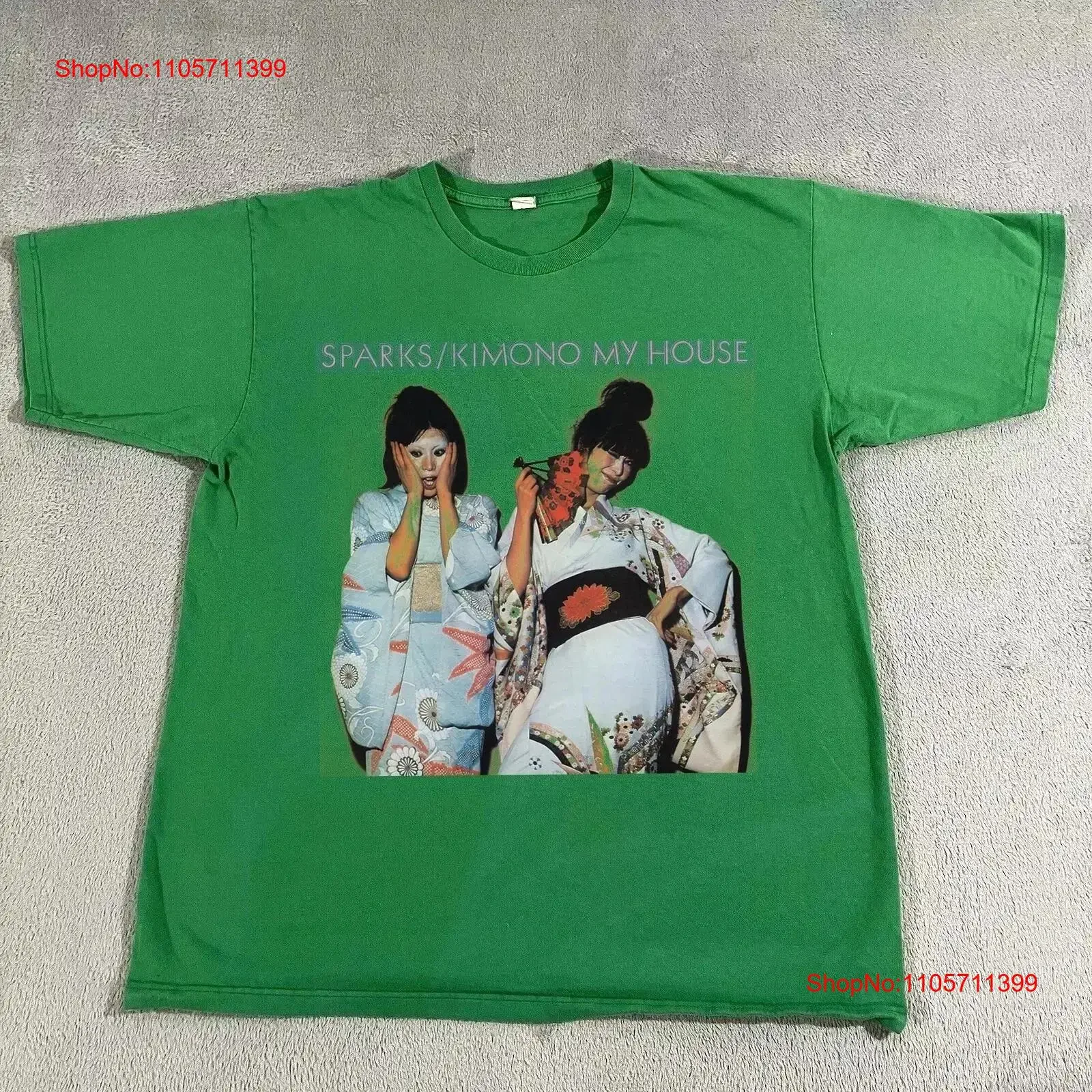Sparks Band Cotton Green T Shirt Full Size 1 Side S 5XL long or short sleeves vintage Washed streetwear homme designer clothes