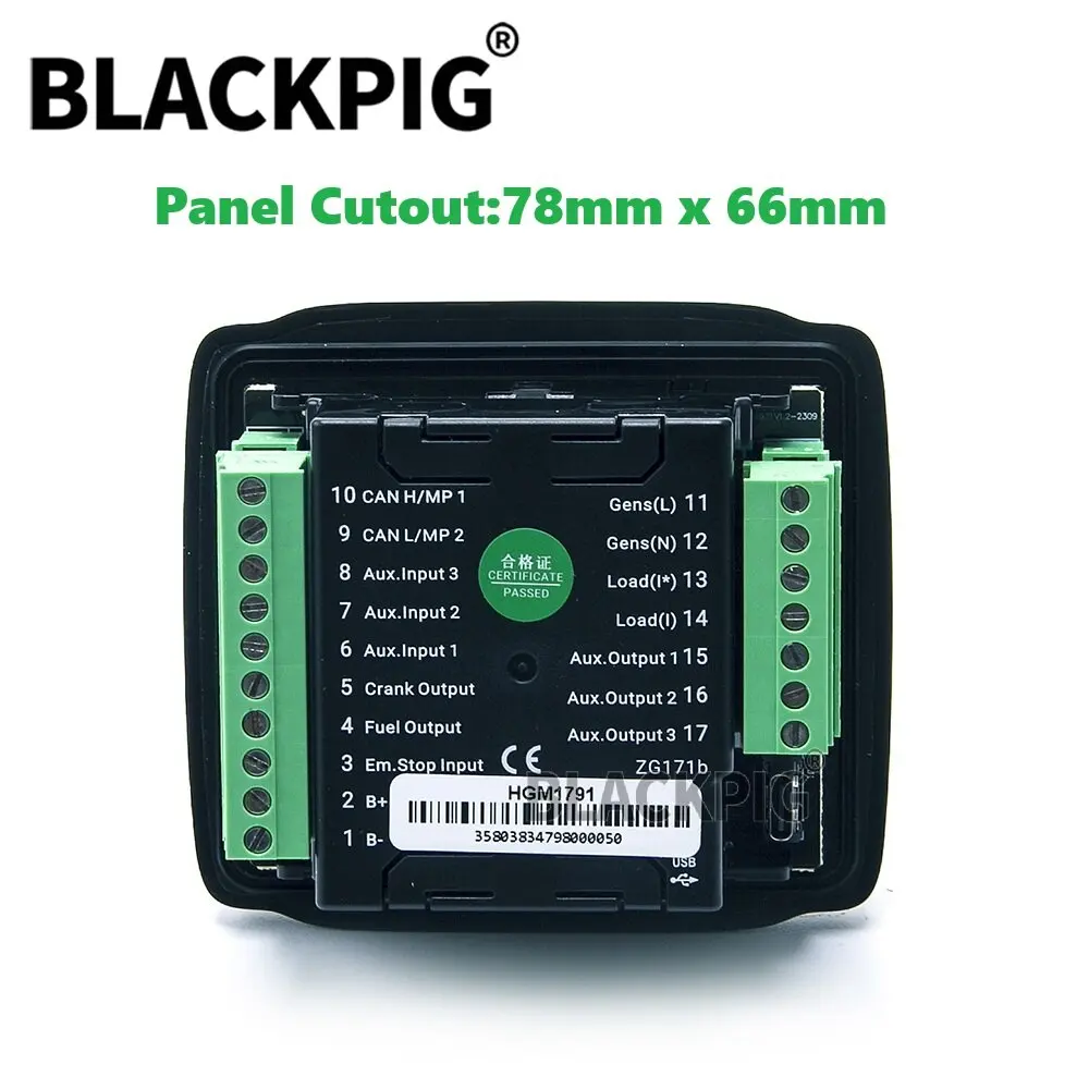 

Smartgen HGM1791 Non-EFI контроллер двигателя электронный автоматический запуск модуль управления генератором с USB-портом детали генераторной установки