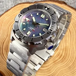 Tandorio Diver Monster V2 Mechanical Watch Men MOP Dial Steel Bracelet S NH36 Movement Sapphire Crystal 200m Waterproof Dive