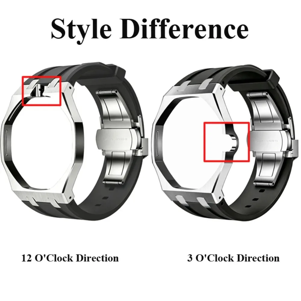 Metal Case Silicone Strap Mod Kit for Swatch AP Royal POP Pocket Watch Change To Wrist Watch 2in1 Comfortable Bracelet Accessory
