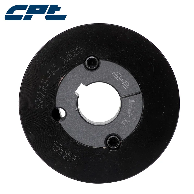 CPT SPZ V-Belt pulley double Groove, 89mm outside diameter, 85 mm pitch diameter, 1610 Bushing,  SPZ85-02-1610