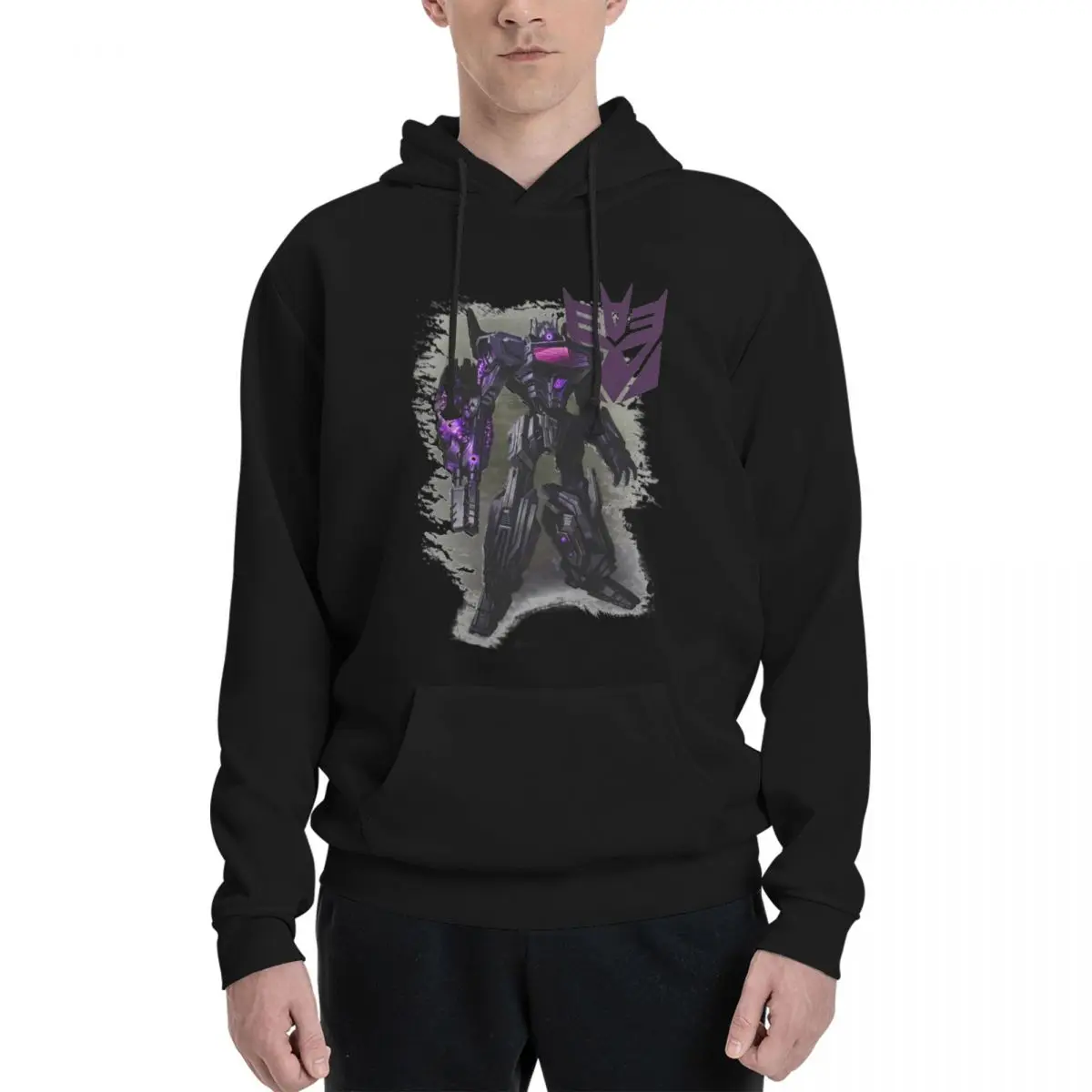 2024 Best Selling Transformersed War For Cybertron Decepticons Shockwaves Essential Sweater Loose version Men's hoodie