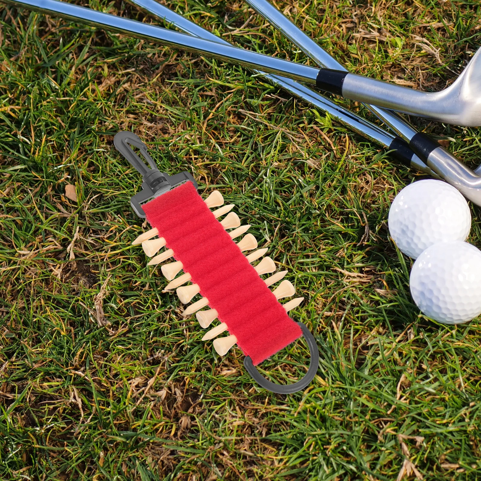 

Golf Nail Fixing Clip Tee Holder Bag Multifunction Covers Cloth Durable Golf Tee Container Lightweight Compact Golfs Accessories