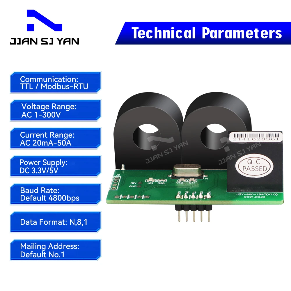Jsy-1相2チャンネルmodbus ttl電圧電流センサー、ソーラールーター用エネルギー測定、mk 194t