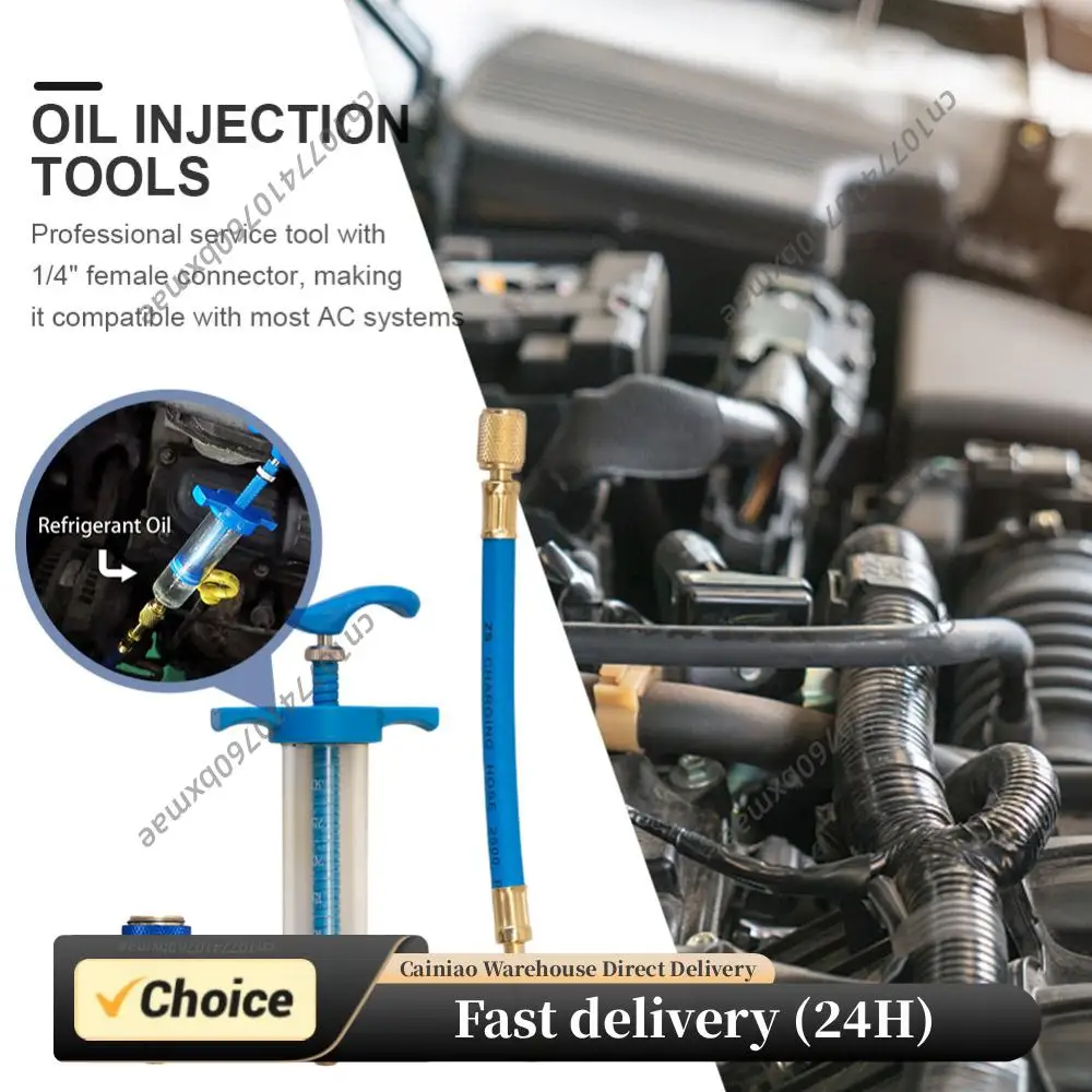 A/C Dye Injector 1Oz Air Conditioning Oil Injector Oil Dye Coupler Adapter for Car Repair Tools for Vehicle Home Air Conditioner