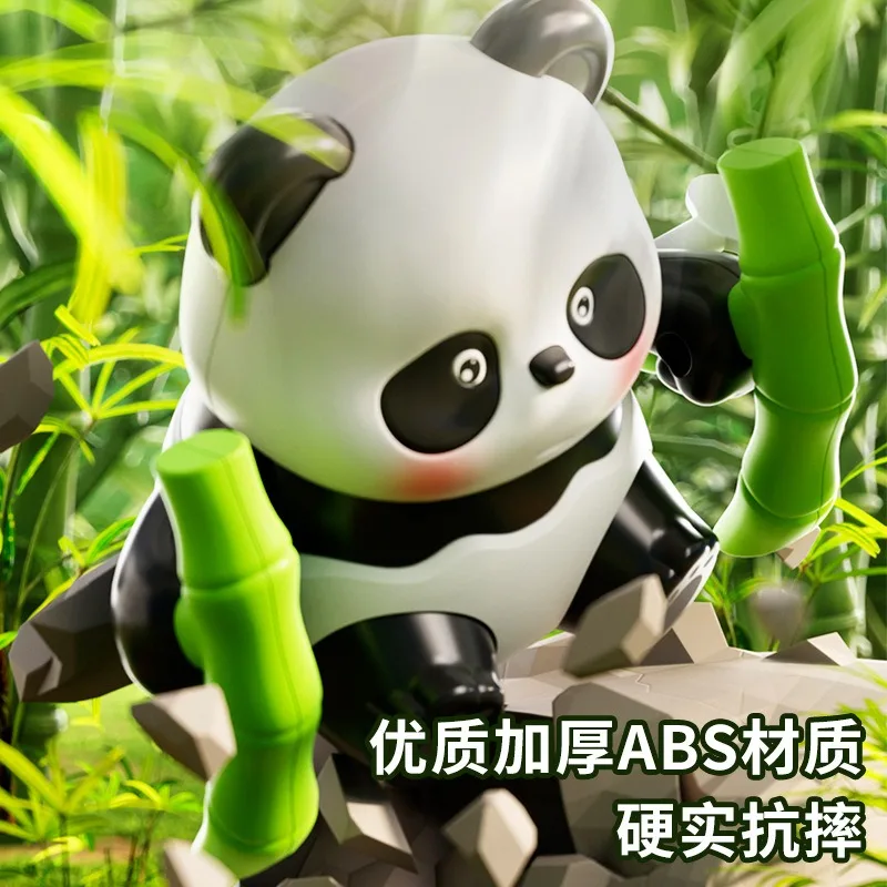 Cute Panda Wind Up Toys Cartoon Guide Crawling Animal Panda Parent-child Interaction Clockwork Toys for Children Birthday Gifts