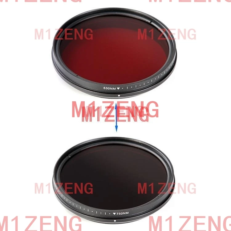 variable IR 530/590/630/680/720/750nm Infrared Infra-Red X-Ray lens Filter for 46 49 52 55 58 62 67 72 77 82 mm dslr Camera