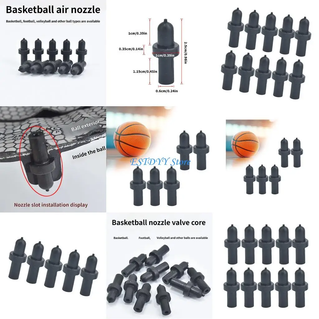 

G6DE 5Pcs/10Pcs Ball Valves Repair Replacements Set For Various Sports Ball Quick Installation Fixes Leaks Restores Pressure