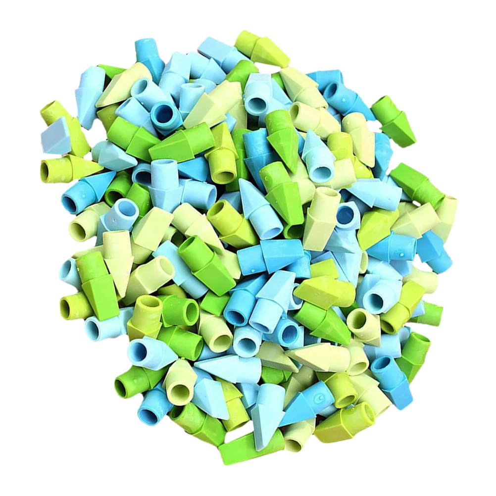 250 шт. ластики для карандашей, милые защитные колпачки из TPR, объемные мини-ластики забавной формы, долговечные цвета, устойчивые к выцветанию