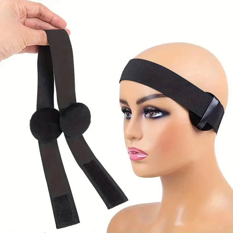 

1PC Adjustable Wig Grip Headband - Stretchable Band with Ear Covers & Padding for Edge Control, Wig Making & Secure Hold