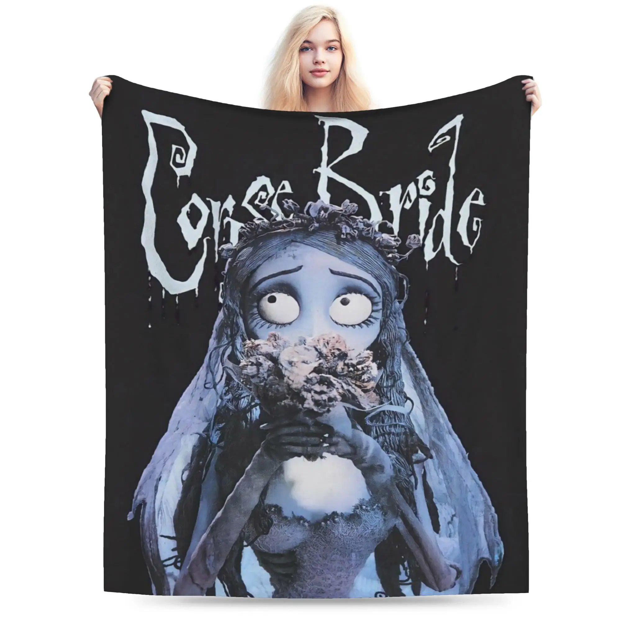 

Корпс невесты мультфильм фильм аксессуары одеяло ультра-мягкое коралловое флисовое плюшевое одеяло удобное плюшевое тонкое одеяло