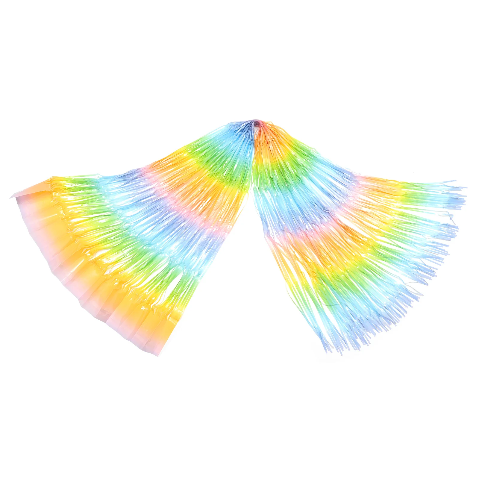 

Plastic Fringe Curtain Decor Bright Color Vertical Stripe Design Easy Setup Reusable Party Background Decoration