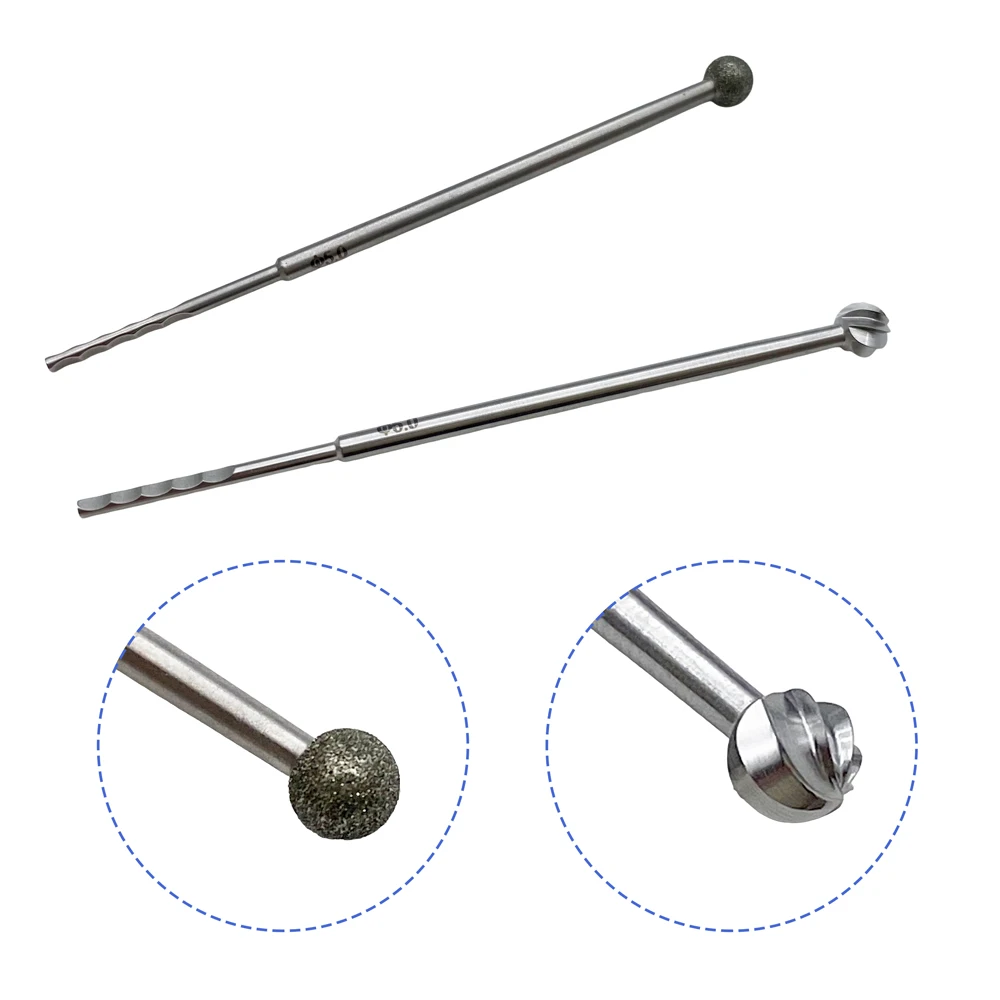 Stainless steel High Speed Bur Spinal Bur Tungsten Carbide Round tip Burs Orthopedic Surgical Instruments