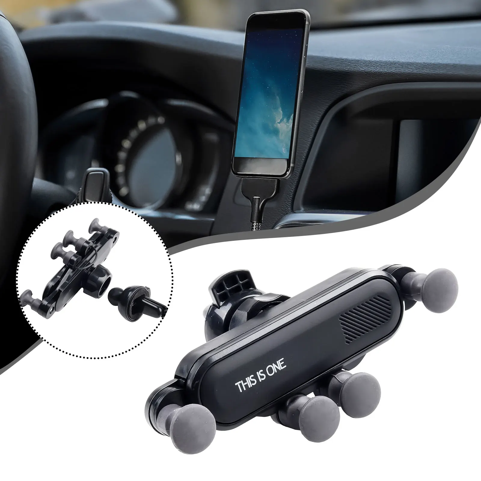 ABS Air Vent Stand Air Vent Stand Mobile Phone Holder Auto Parts Replacement Tool Practical High Quality ABS Air