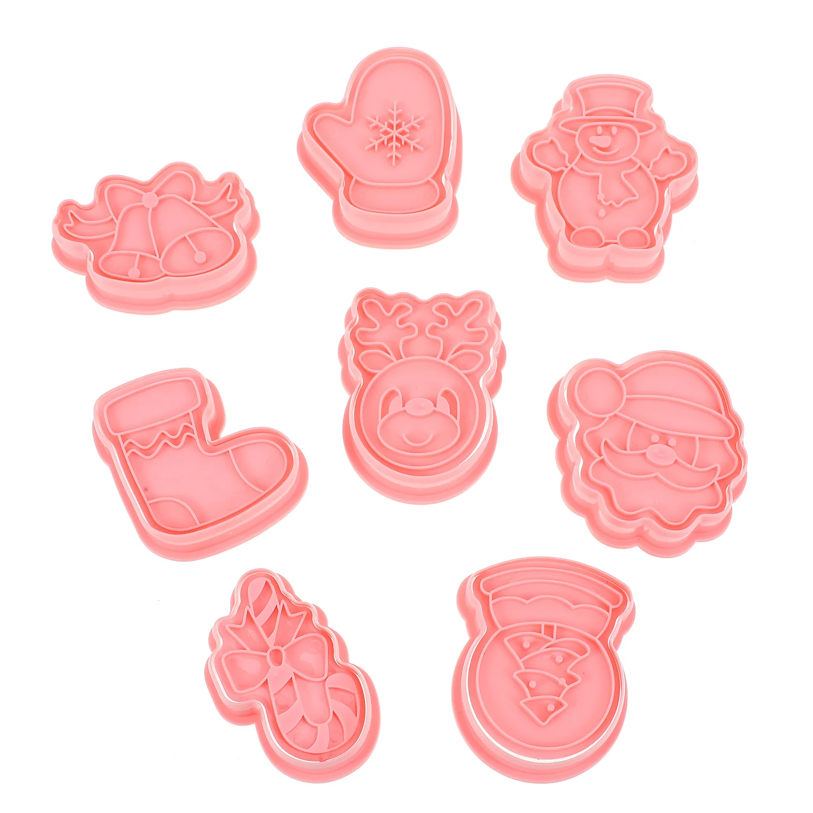 8 pezzi stampo per biscotti da forno stampi per goffratura per biscotti di Natale strumento per timbratura torta cartone animato fai da te per biscotti cioccolatini artigianato