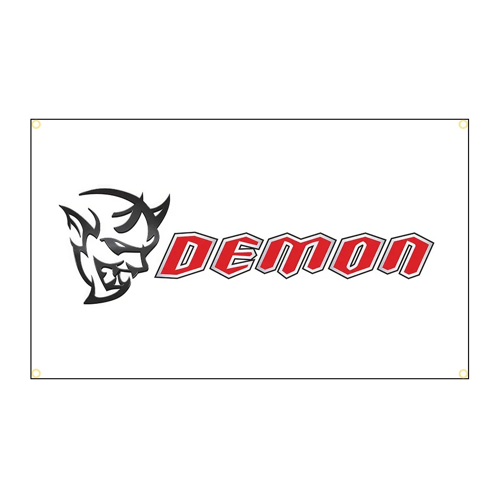 3X5Ft SRT Hellcat Demon Dodge Challenger Car Racing Flag Banner Decoration 90x150cm Jemony