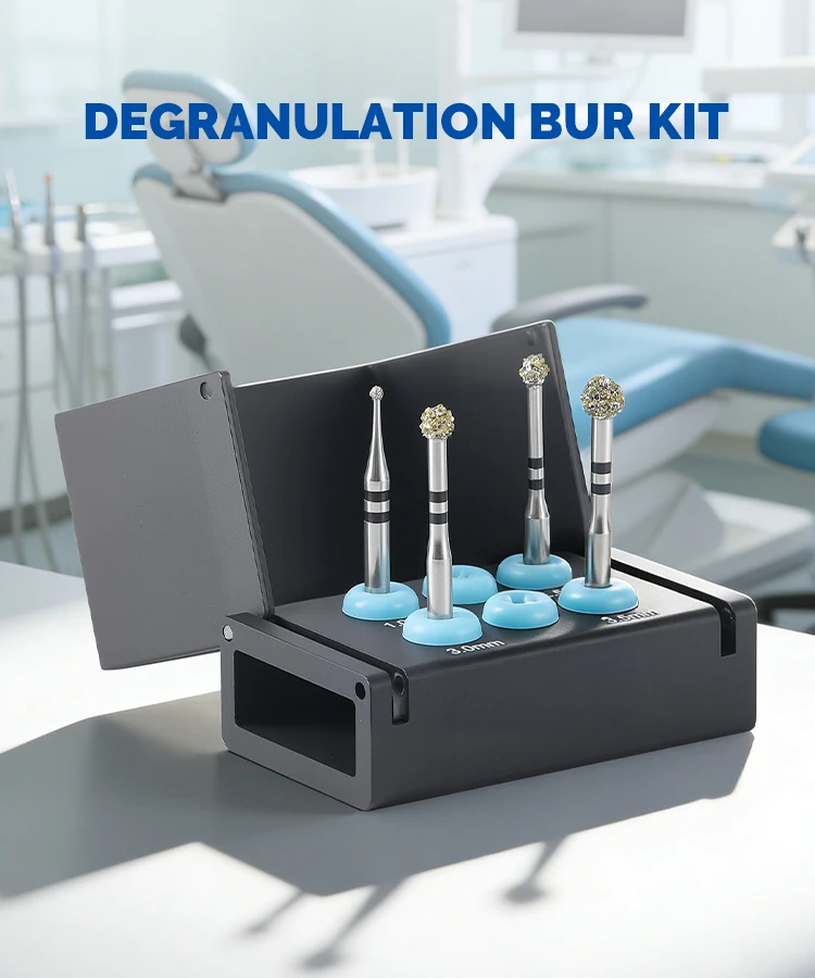 AZDENT Dental-Degranulationsbohrer-Set, runde Kugel-Fräserbohrer zur Entfernung von Geweberecken, Knochen-Debridement, Diamantbeschichtung, Zahnmedizin – Detail 1