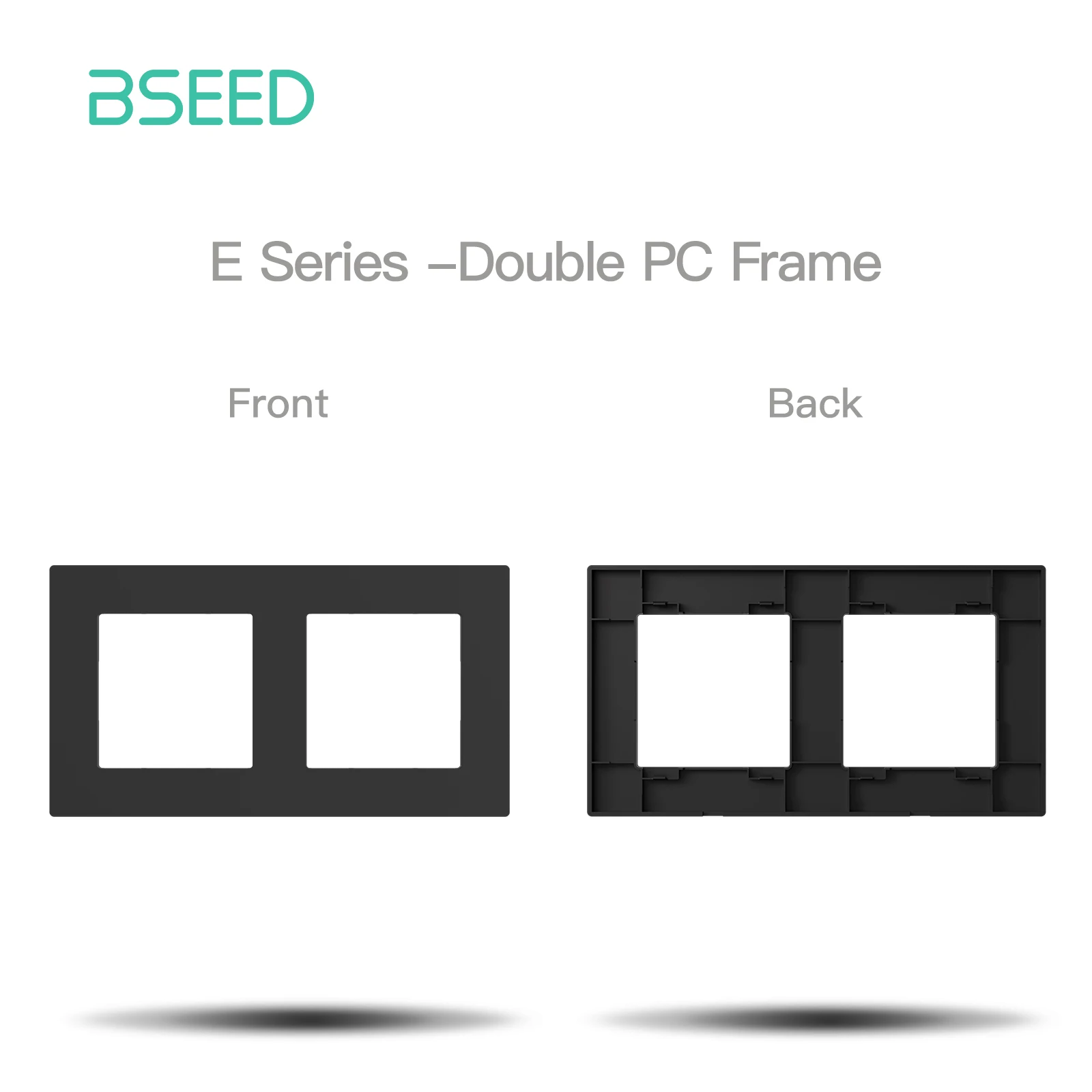 BSEED Zigbee Klik Lichtschakelaar Deel 1/2/3/4Gang 2Way Schakelaar Functie DIY Deel EU Smart Socket Outlets Plastic Frame Zwarte Kleur