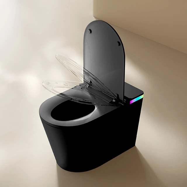 xx-S002 Best Intelligent Ceramic Toilet Nightlight Foot Sensor Flushing Voice Control Smart Seat Heating Bathroom Bowl Features* view 4