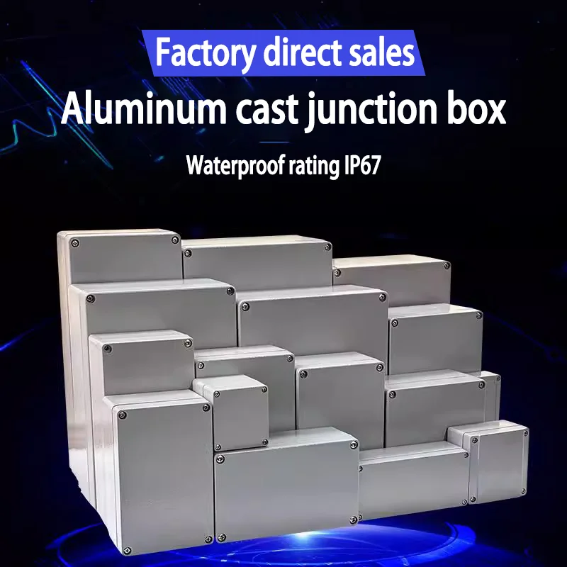 Industry IP67 Waterproof Cast Aluminum Junction Box Electronic Project Outdoor Explosion-proof Electrical Enclosure Case