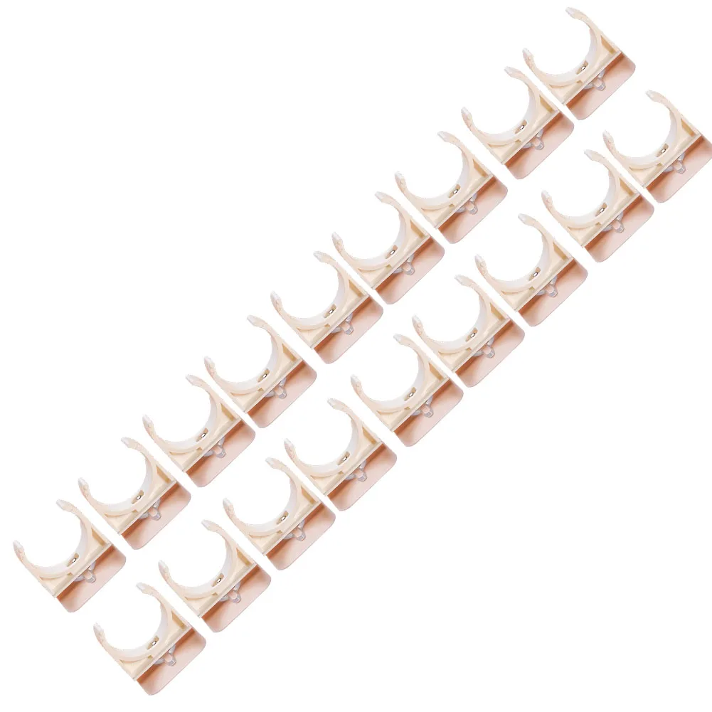 

50mm Flame Retardant PVC Wall Mounted Pipe Clip For 19mm Pipes No Drill Fixing Indoor Outdoor Pipe Positioning