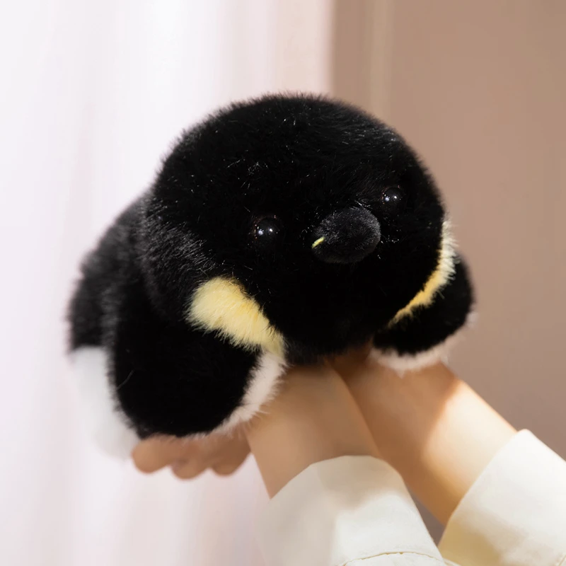 Cute Fluffy Lying Plush Toy Simulation Penguin Plush Toy Real Life Animal Marine Life Doll Home Decoration Kids Birthday Gifts