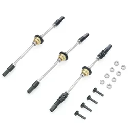 for WPL C14 C24 C34 B14 B24 B16 D12 Metal Differential Front Middle Rear Axle Steel Gear Drive Shaft 1/16 RC Car Upgrade Parts