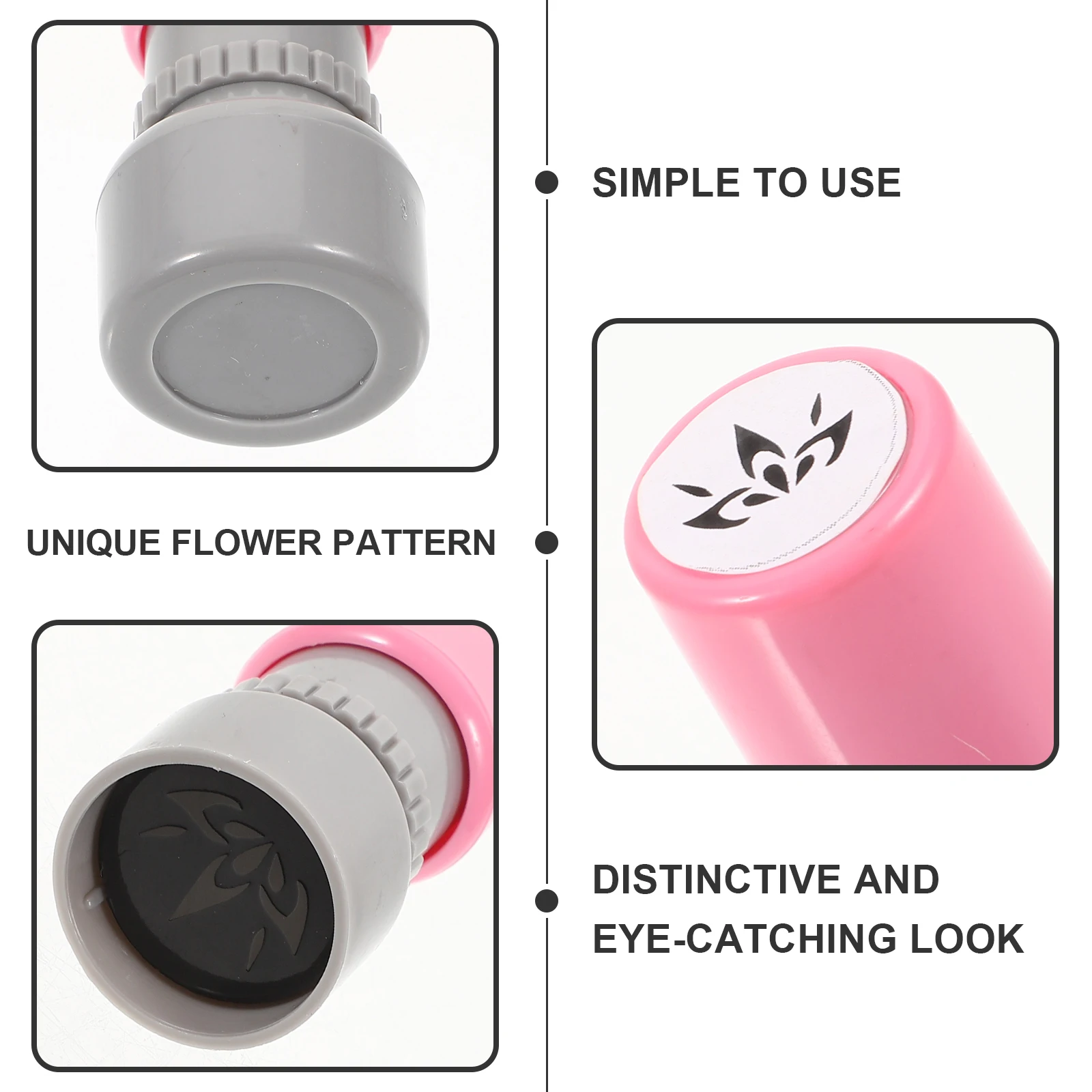 

1 Set Multi-Function Red Flower Makeup Stamping Tool Party Stage Performance Accessory Decorative Women Girls Portable