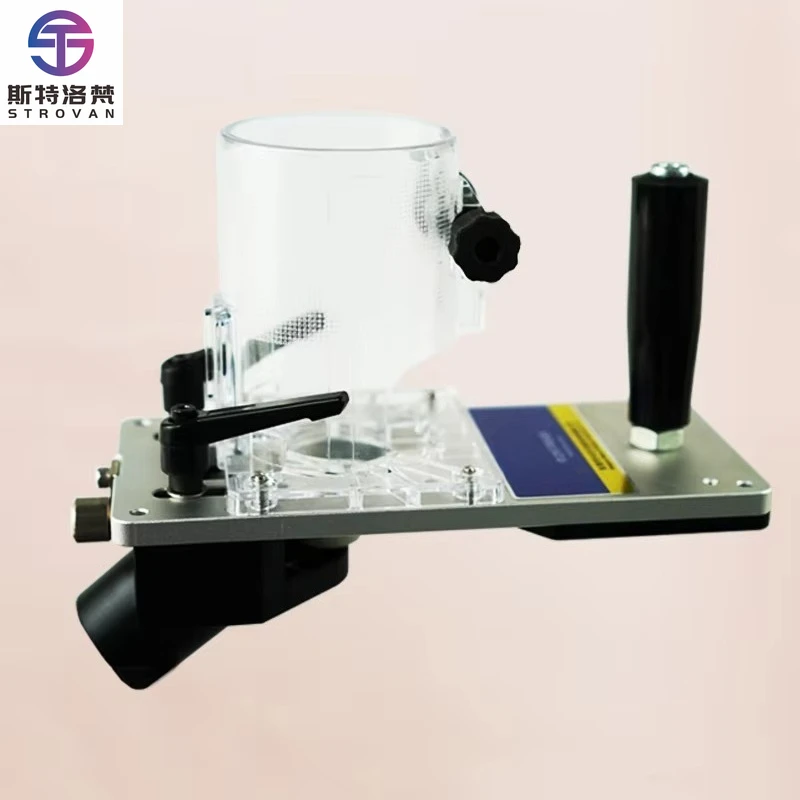Electric Router Trimmer Base Trimming Machine Milling Panel Slotted Bracket Locator Woodworking Tools with Vacuum Interface