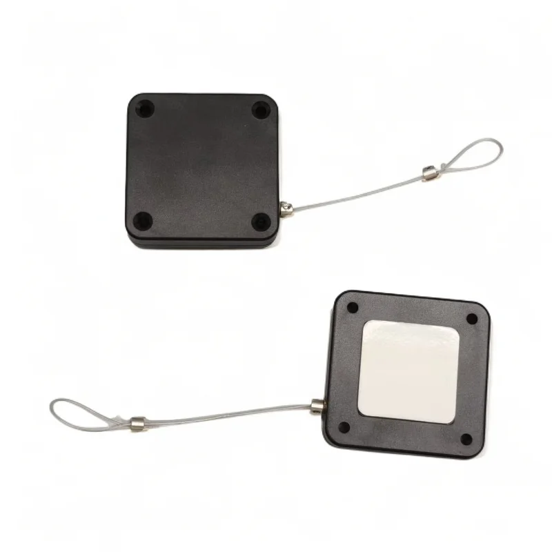 10 Pieces 63*63*17mm 2-meter steel wire ropeMobile Anti-lost Pull Box Anti Theft Recoiler Cable Retractor