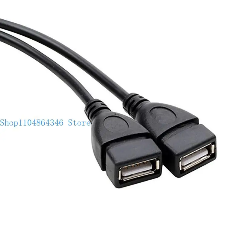 5ASD Y Cable Dual USB Extensor Data Data Adaptador dividido alimentación del cargador para computadora