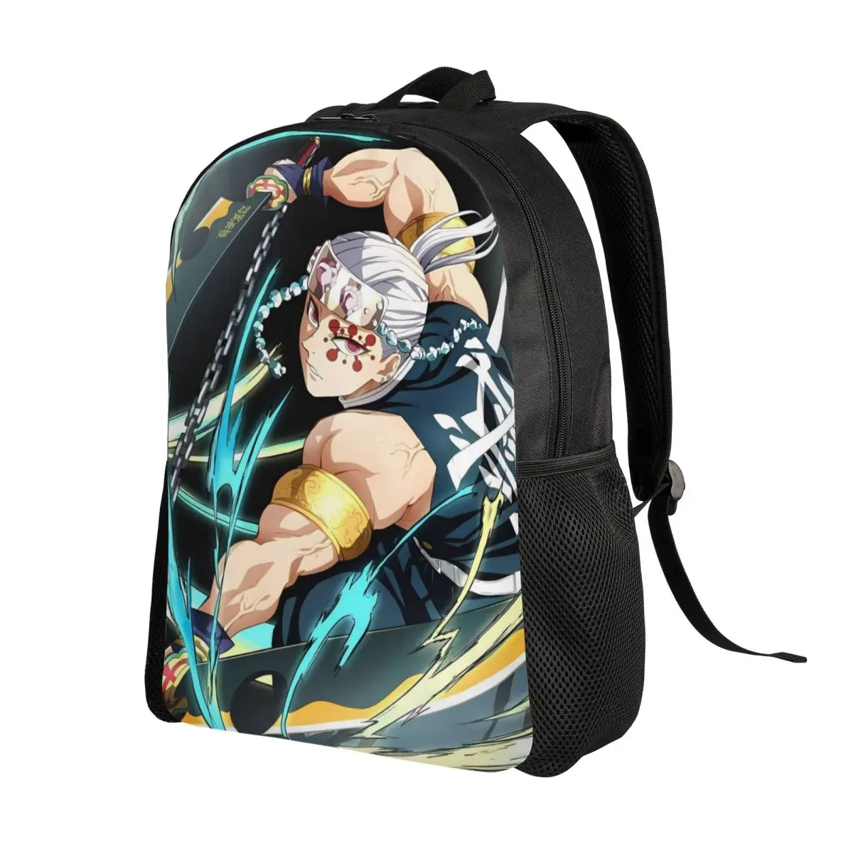 Anime Demon Slayer Tengen Uzui Classical Backpack Durable Student Business Daypack for Men Women College Canvas Bags