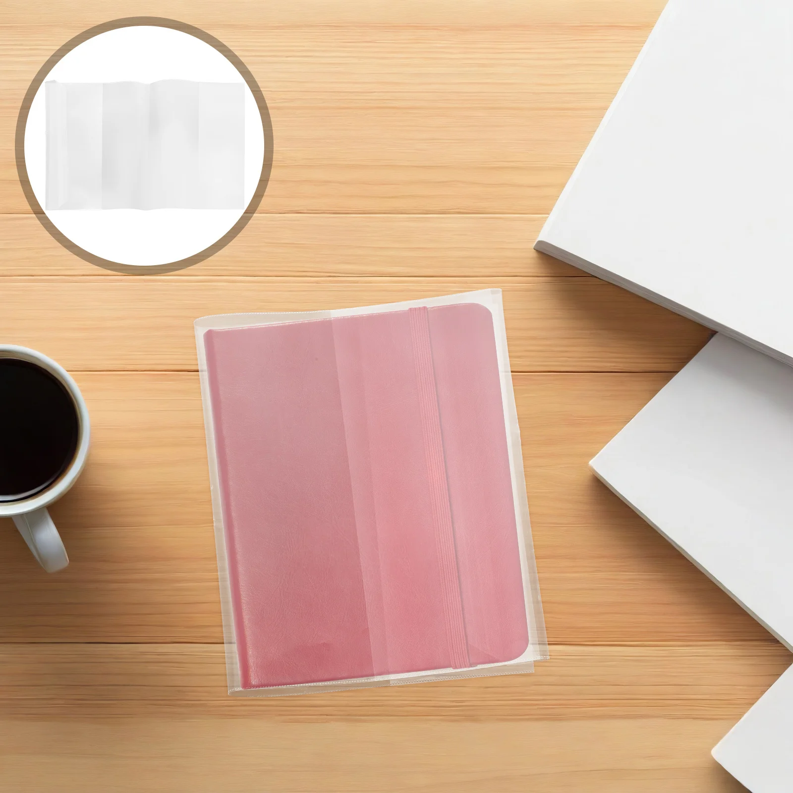 10 قطع من أغطية الكتب الشفافة المقاومة للماء بحجم A5 من البلاستيك الواقي للكتب المدرسية للواجبات المنزلية #1