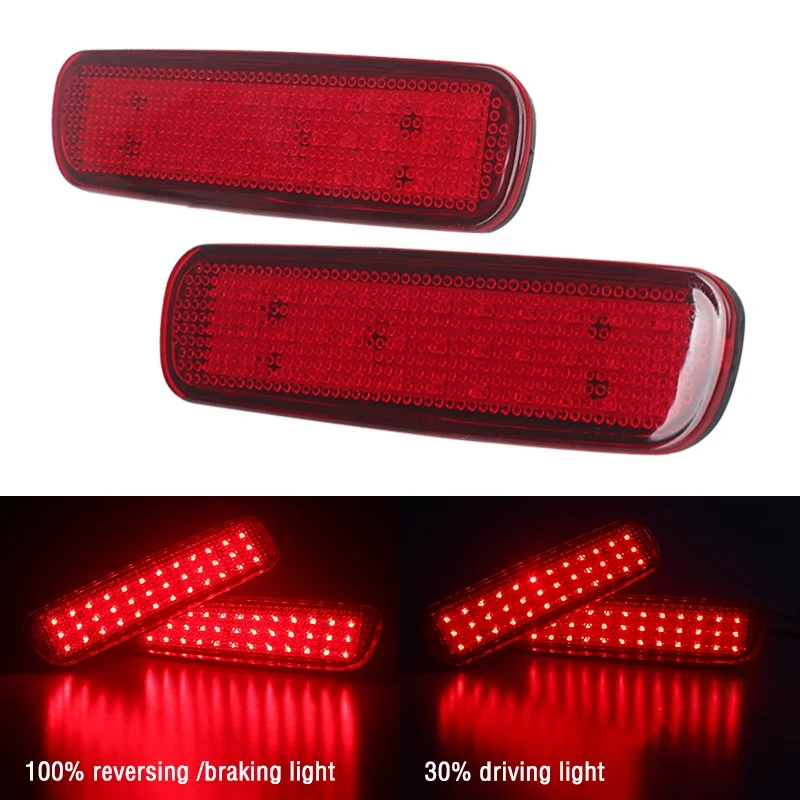 LED Rear Bumper Reflector Light for Toyota Land Cruiser Cygnus LX470 Brake Lamp Car Parking Warning Stop Tail