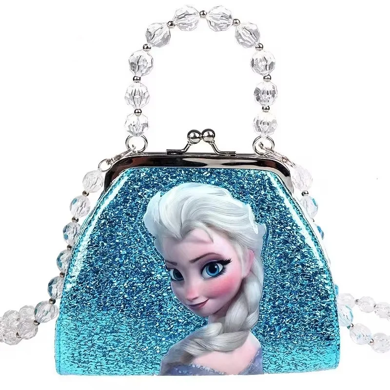 MINISO Frozen 2 Elsa Anna Crossbody Bag Children's Toys Shoulder bag Girl Sofia Princess  Handbag Kid Shopping Storage Bag Gift