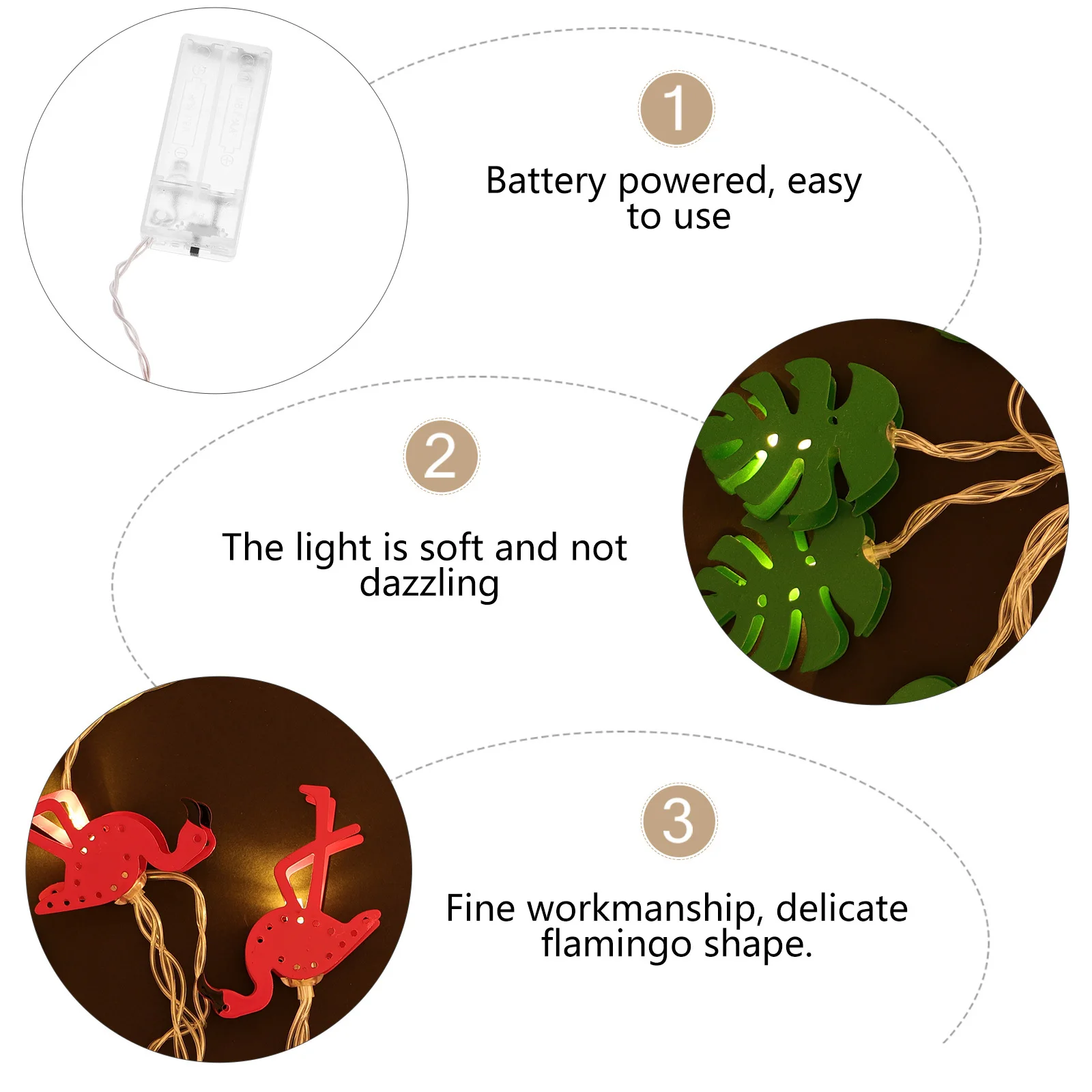 Lampu Tali Flamingo Lampu Led Peri untuk Dekorasi Kamar Tidur Pesta Perayaan Tema Hawaii Dekorasi Hari Valentine Bentuk Unicorn