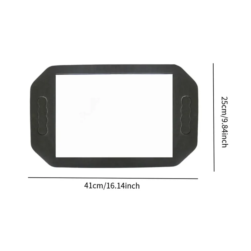 قطعة واحدة من مرآة صالونات التجميل المربعة المثبتة على الحائط مع ظهر إسفنجي مقاوم للصدمات - لتصفيف الشعر والمكياج