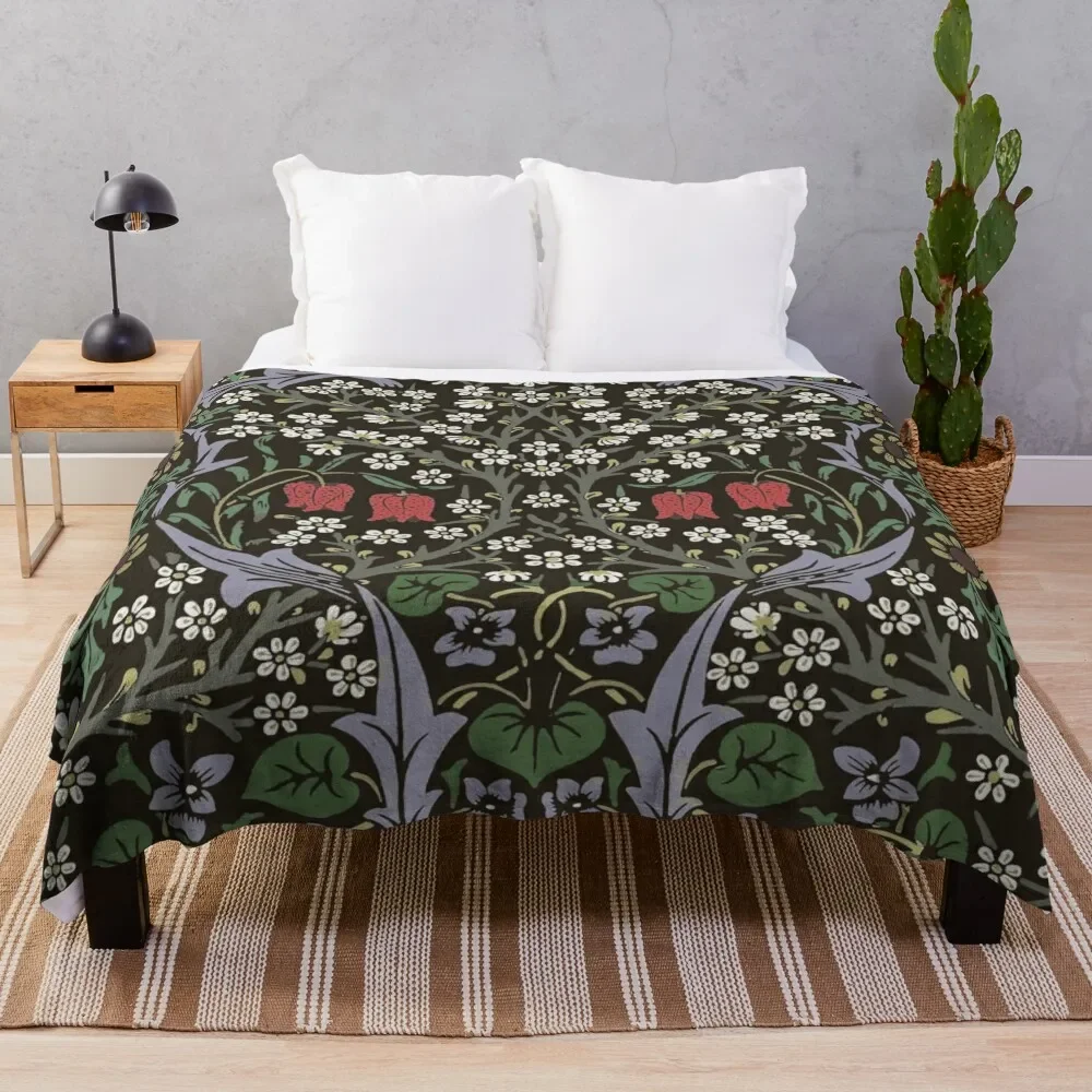 

William Morris Blackthorn Tapestry Art Print Floral Pattern Throw Blanket Soft Beds For Decorative Sofa Blankets