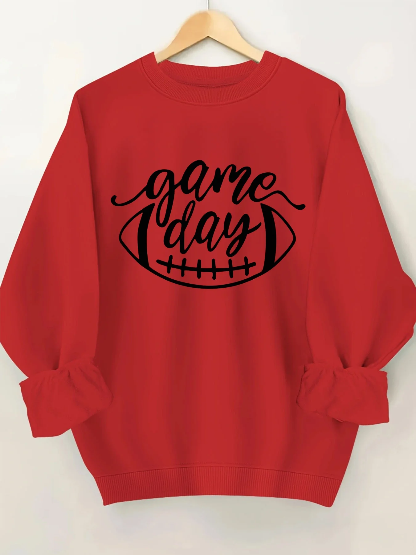 Fashionable Letter Pattern Printed round Neck Sweatshirt for Women Stylish Casual Streetwear