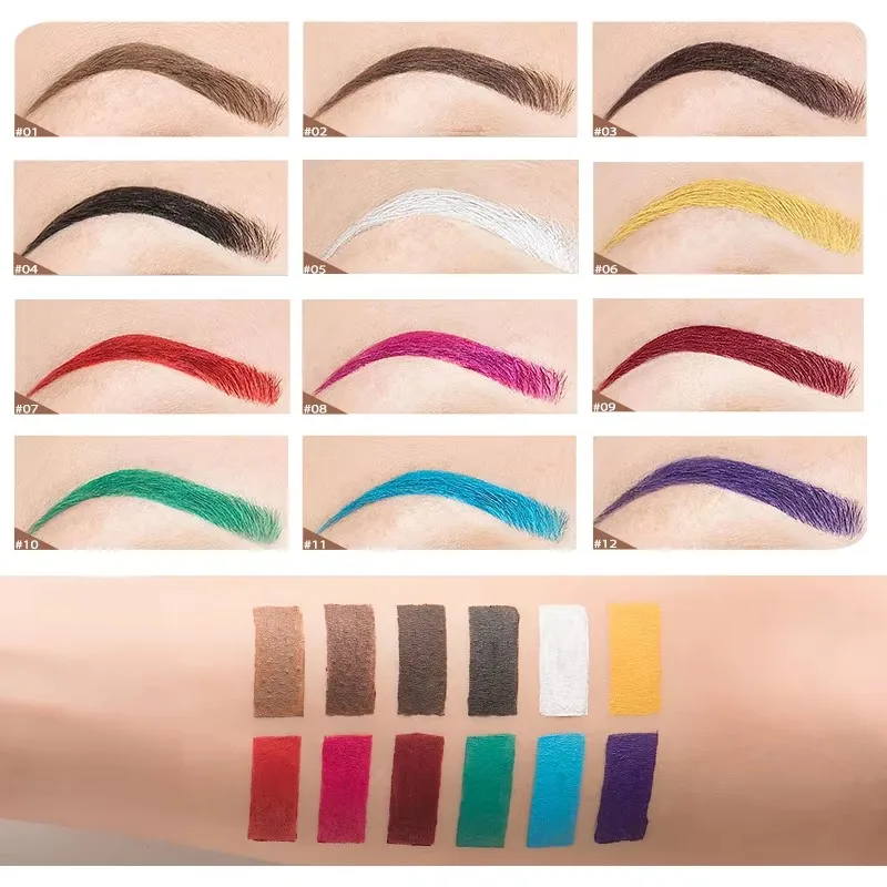 1 Set Sopracciglio Enhancer Crema Torta Occhi Trucco Sopracciglia Kit tinta colorata Sopracciglia Pennello Maquiagem Sopracciglio in polvere a lunga durata