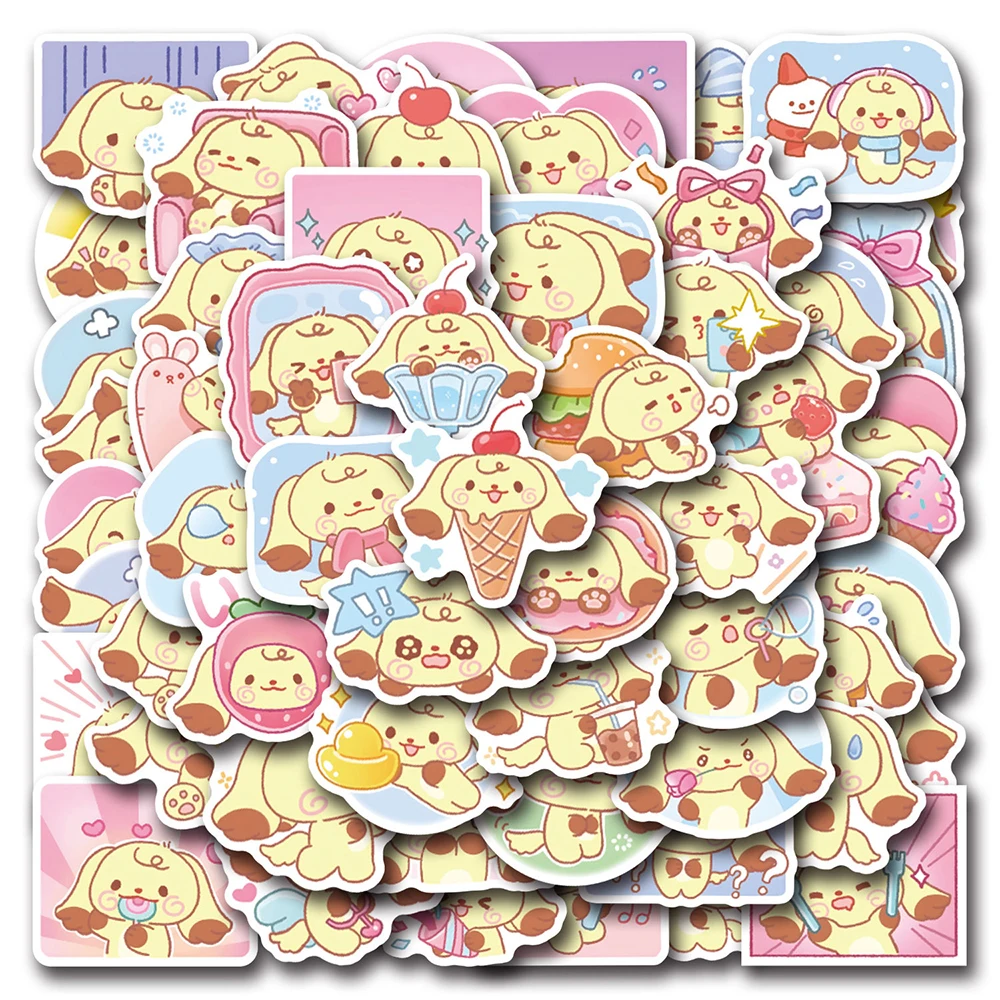 

10/30/55pcs Funny Cute Pompom Purin Sanrio Stickers Cartoon Kid DIY Decals Toy Gift Luggage Phone Case Notebook Graffiti Sticker