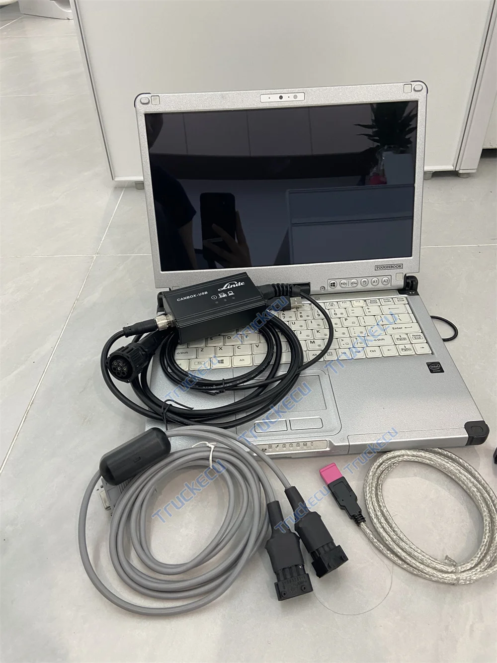 For Original Linde Kit Forklift TRUCK Diagnostic Tools with USB Cable CANBOX Pathfinder LSG Service Tool and CF C2 laptop