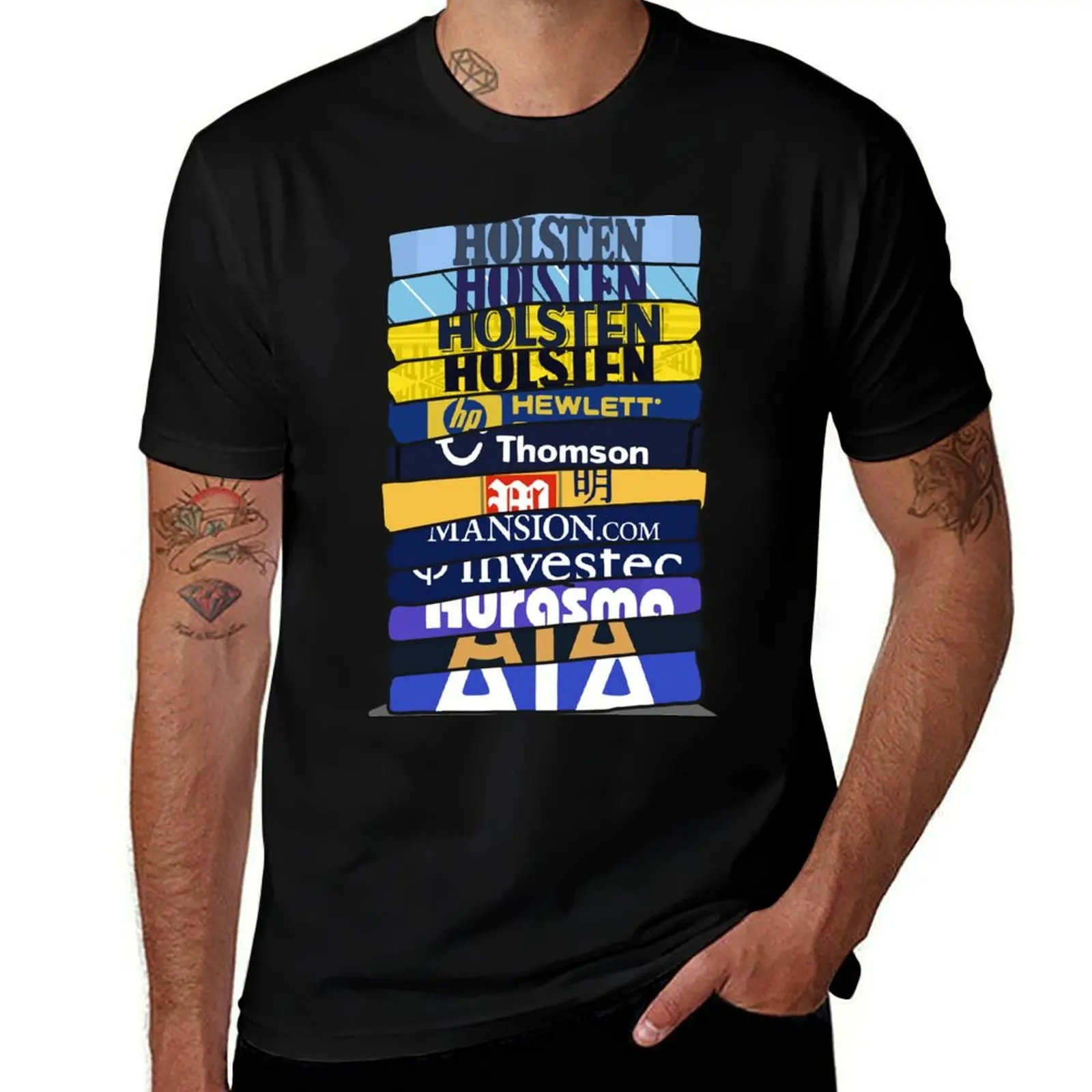 

Tottenham Away Stack T-Shirt blacks football t shirt T-shirts man mens cotton t shirts