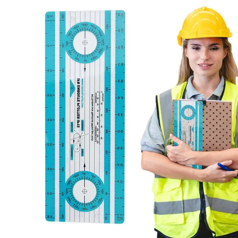 Navigation Plotter Accurate Measurement Mapping Measuring Ruler Ergonomic Course Ruler For Navigators And Beginners